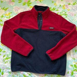 Lands End Colorblock 1/4 Snap Fleece - M